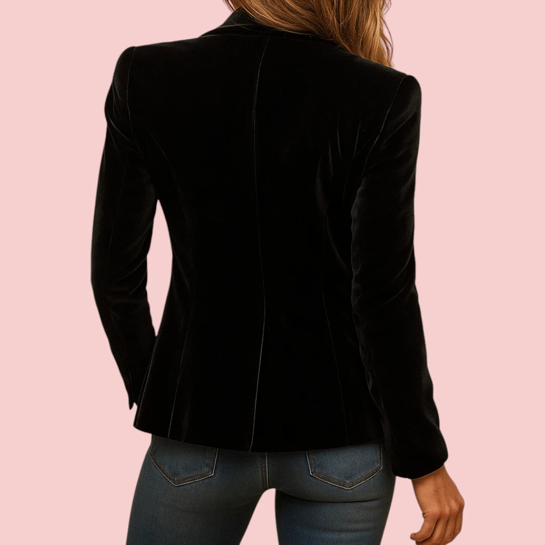 Dames Blazer – Fluweel & Klassieke Revers