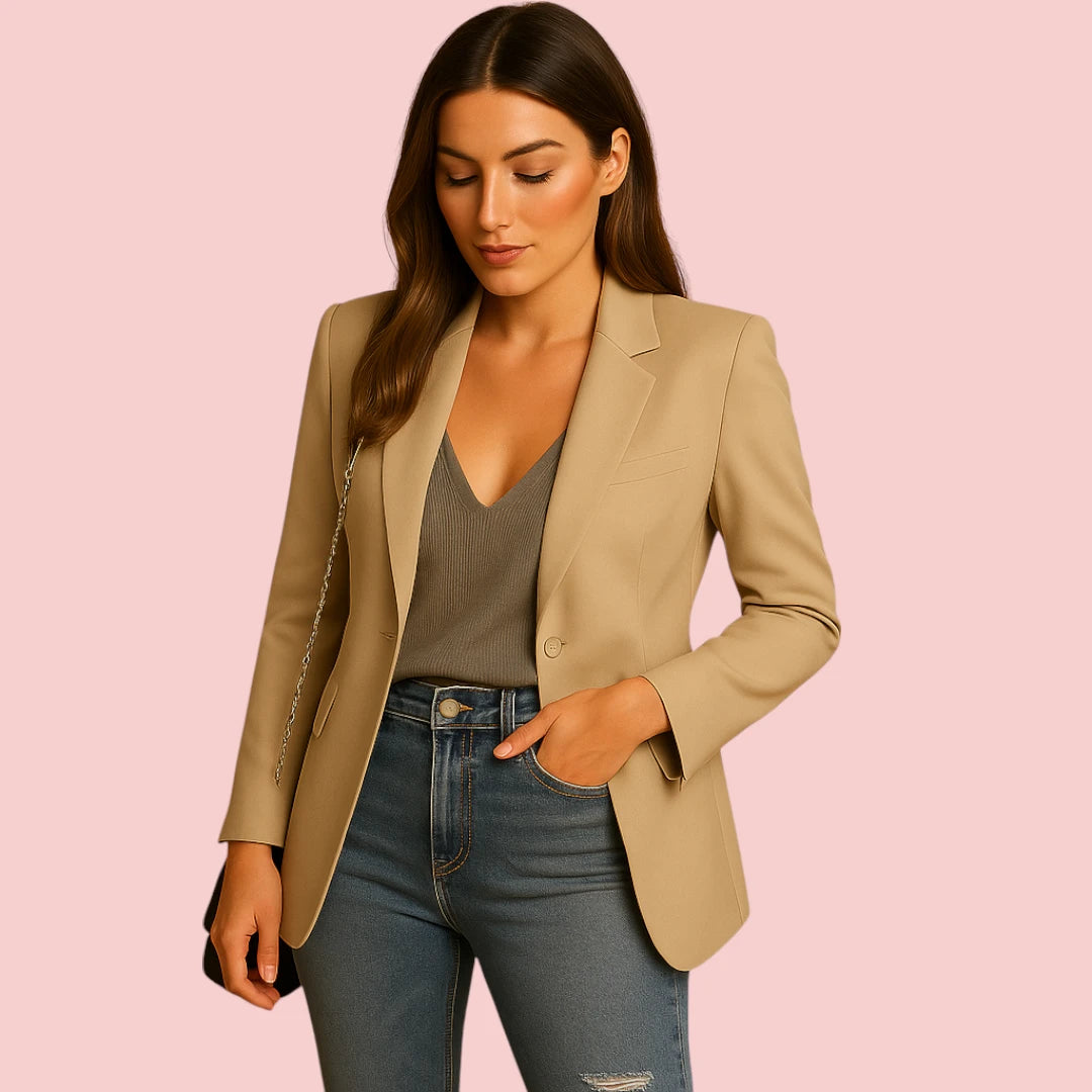 Dames Blazer – Getailleerde Pasvorm & Reverskraag