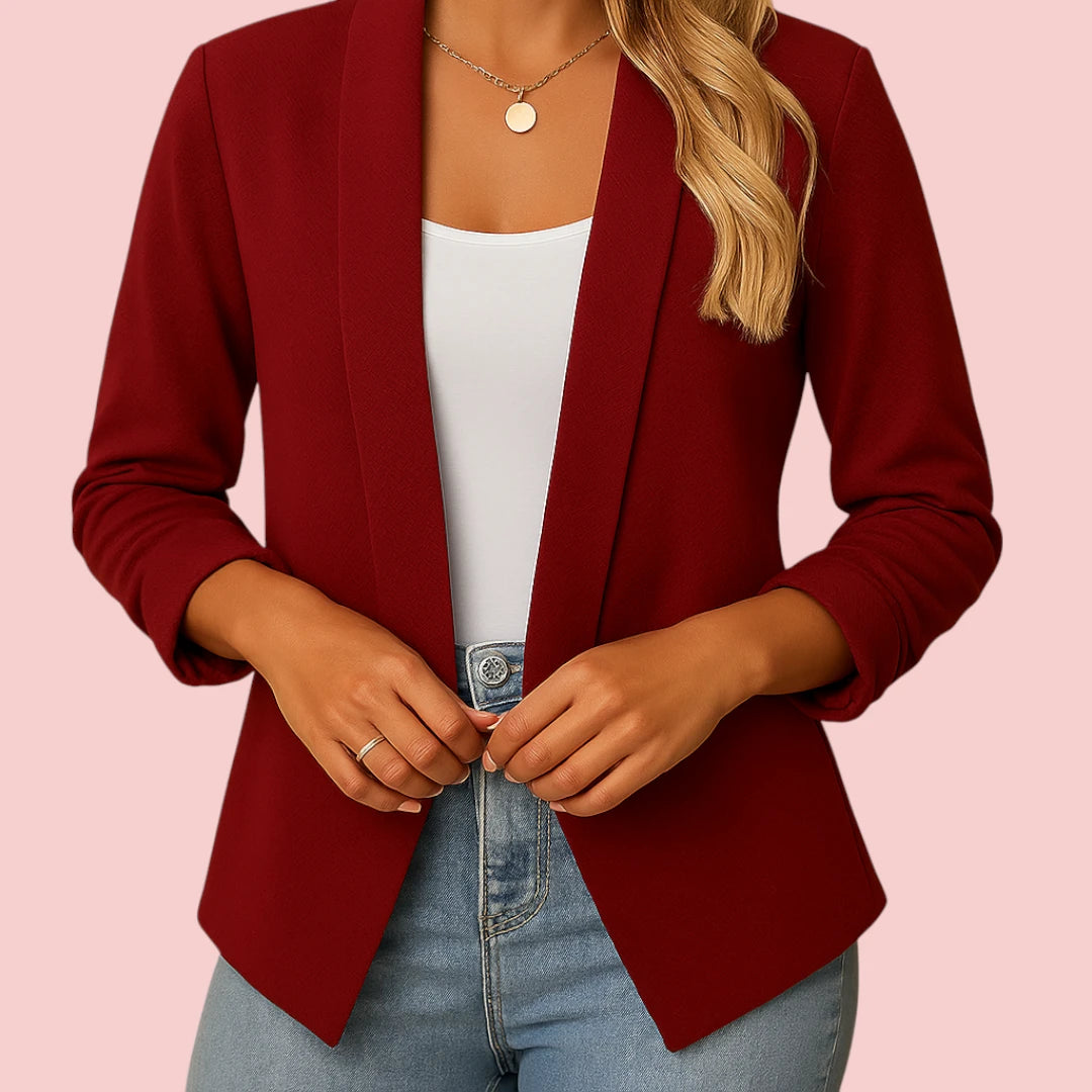 Dames Blazer – Open Reversmodel voor Casual & Nette Combinaties