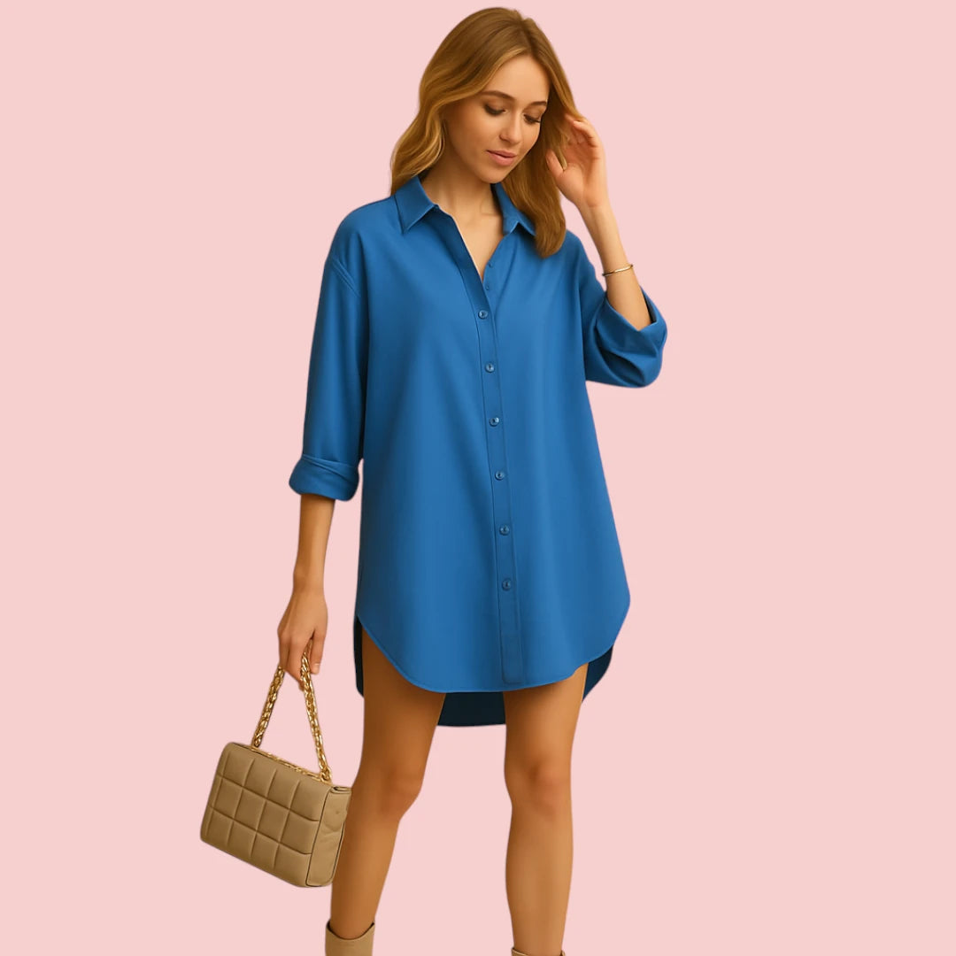 Dames Blouse set – Oversized Blouse met Lange Mouwen en Relaxte Pasvorm