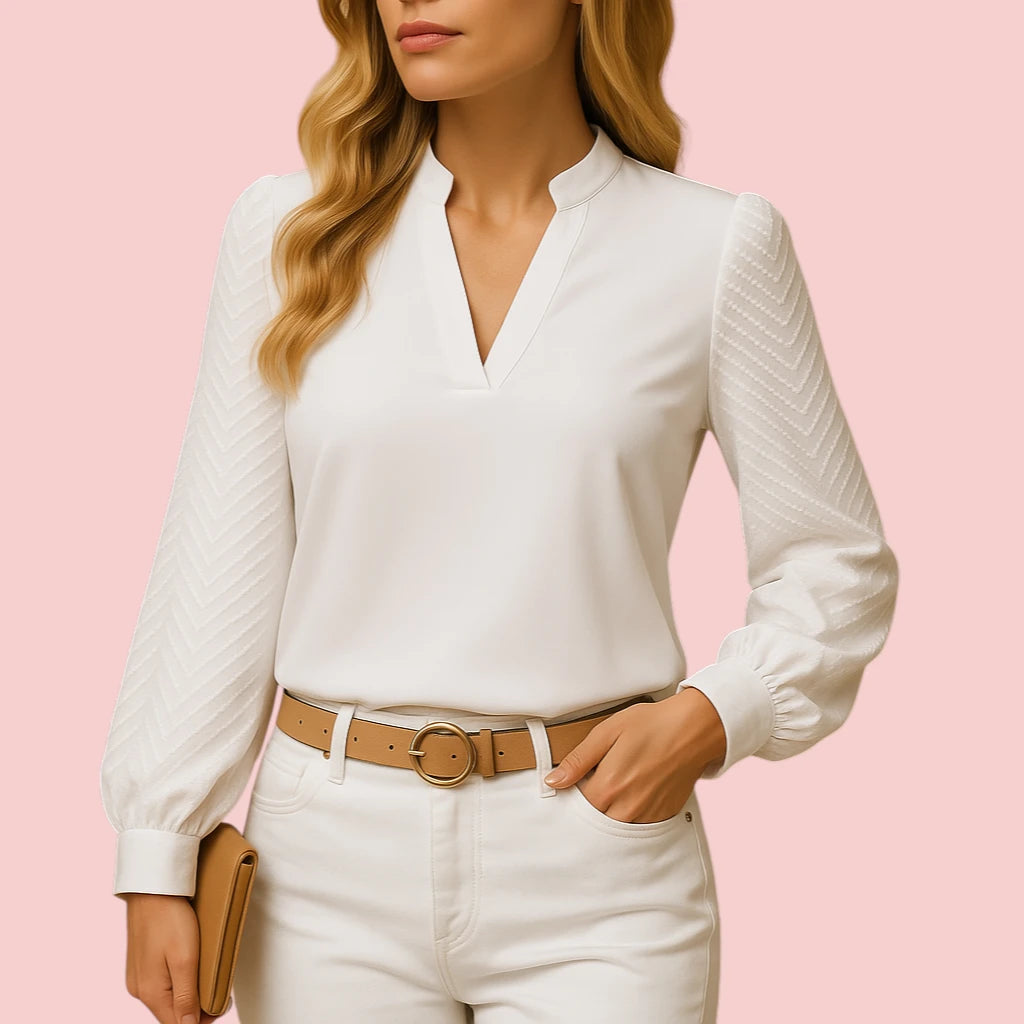 Dames Blouses – V-Hals & Lange Mouwen
