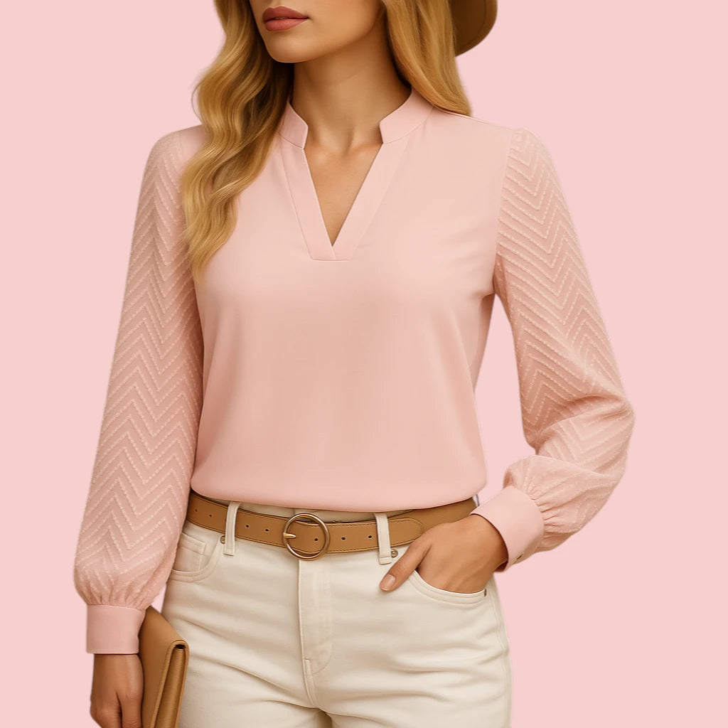 Dames Blouses – V-Hals & Lange Mouwen