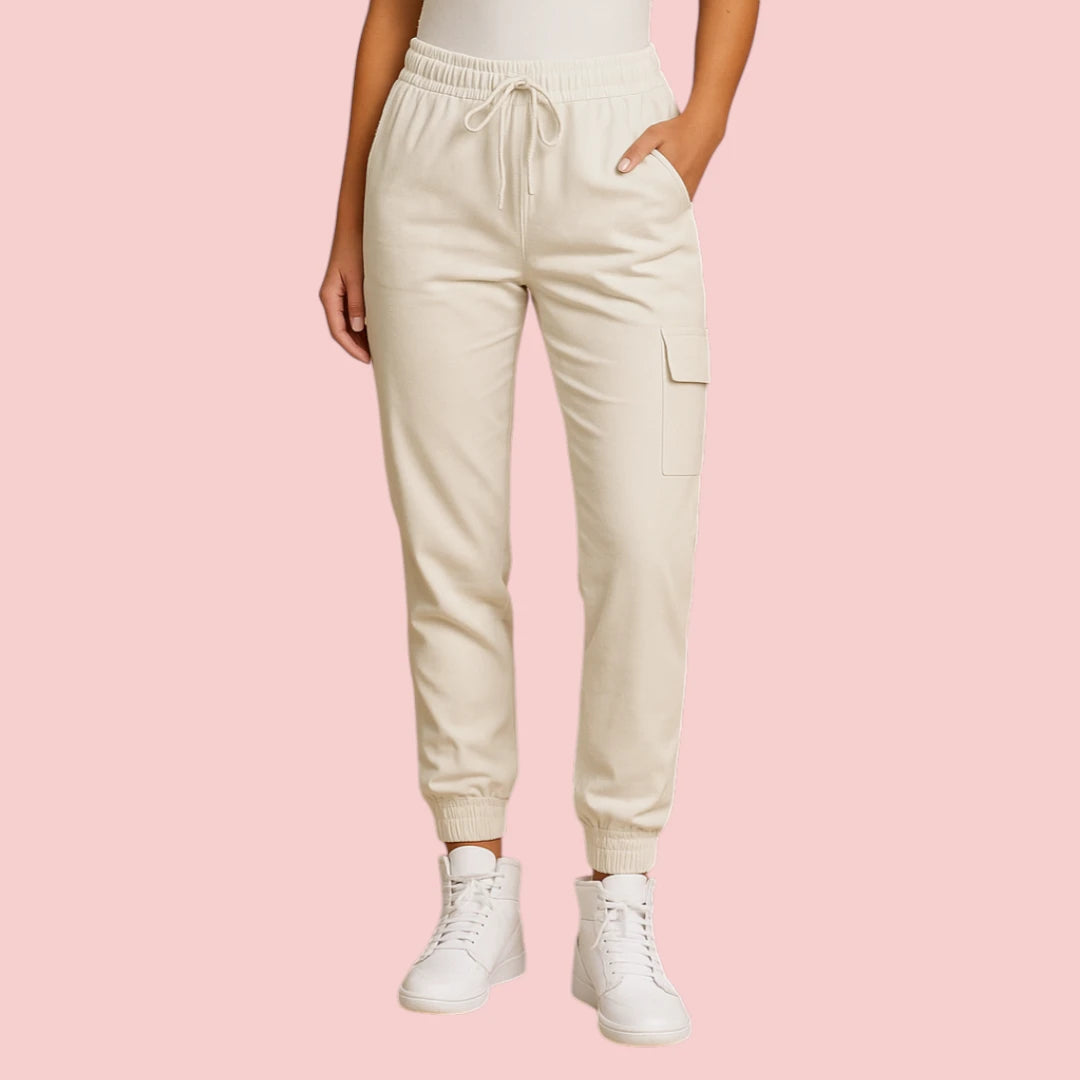 Dames Cargobroek – Aansluitend Model met Hoge Taille