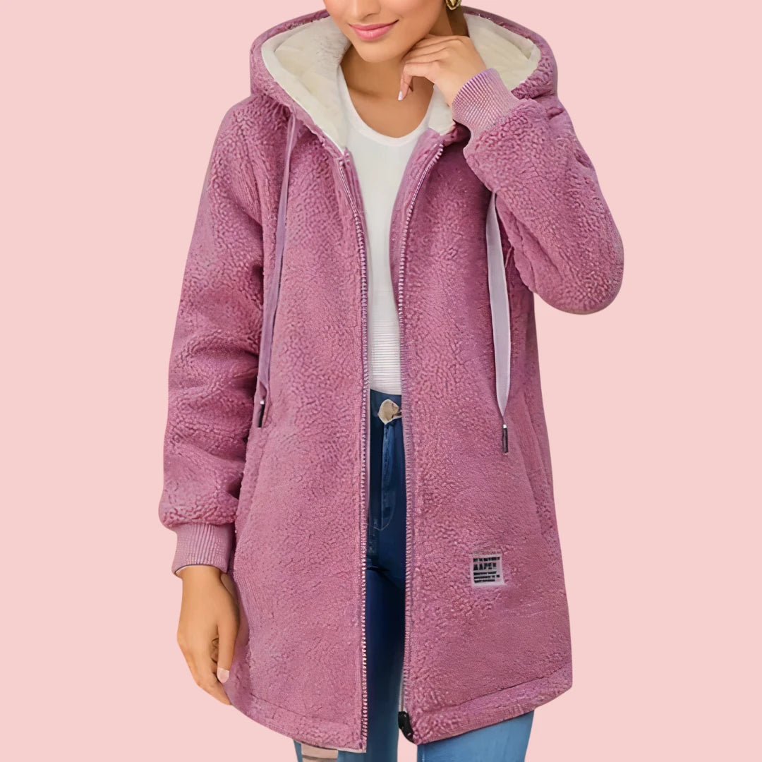 Dames Fleecejack Zacht En Warm Jack Met Capuchon Voor Buiten En Binnen