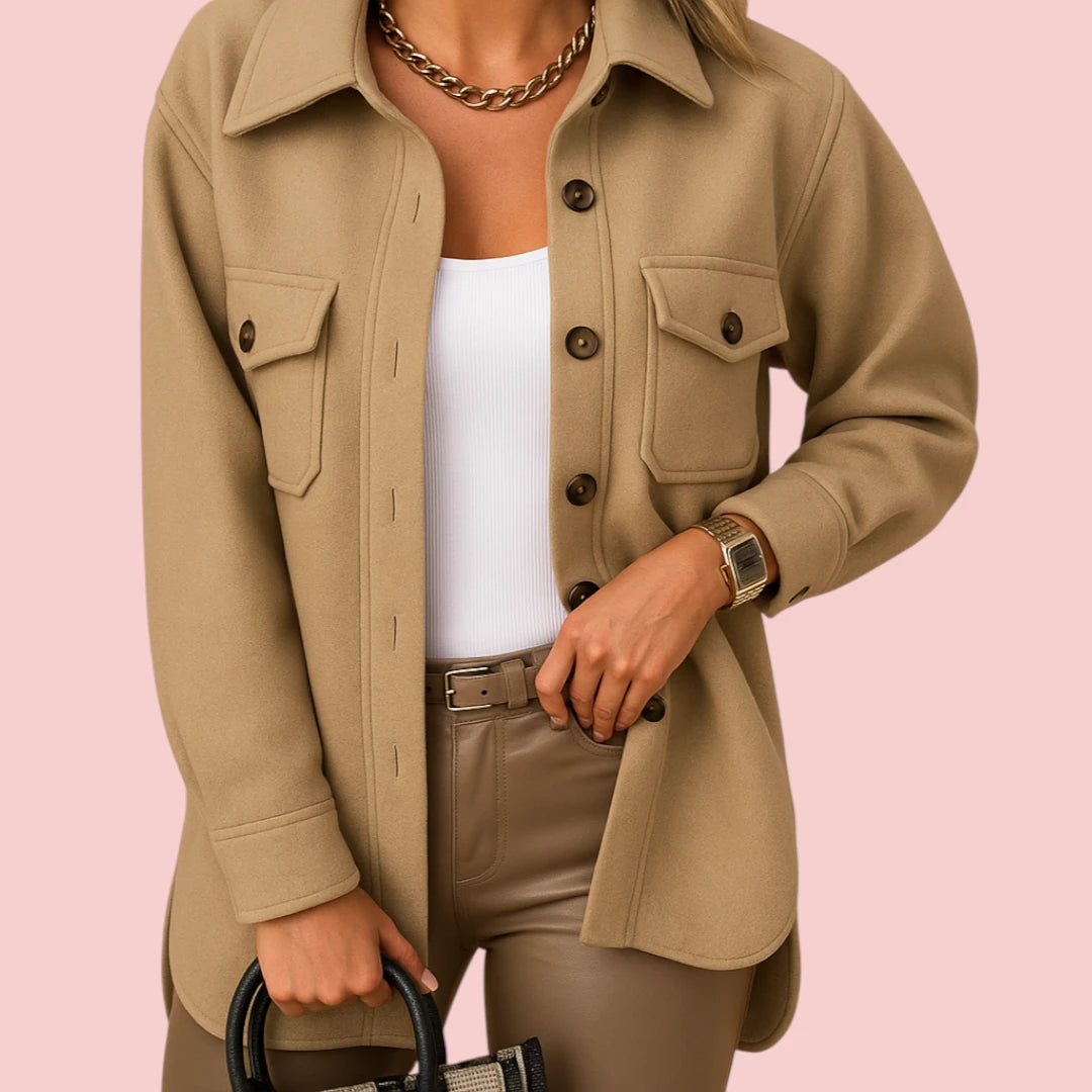 Dames Jas – Wind en waterdicht met kraag en knoopsluiting