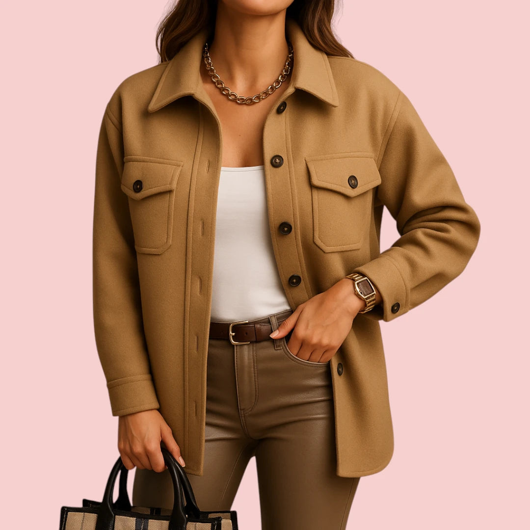 Dames Jas – Wind en waterdicht met kraag en knoopsluiting