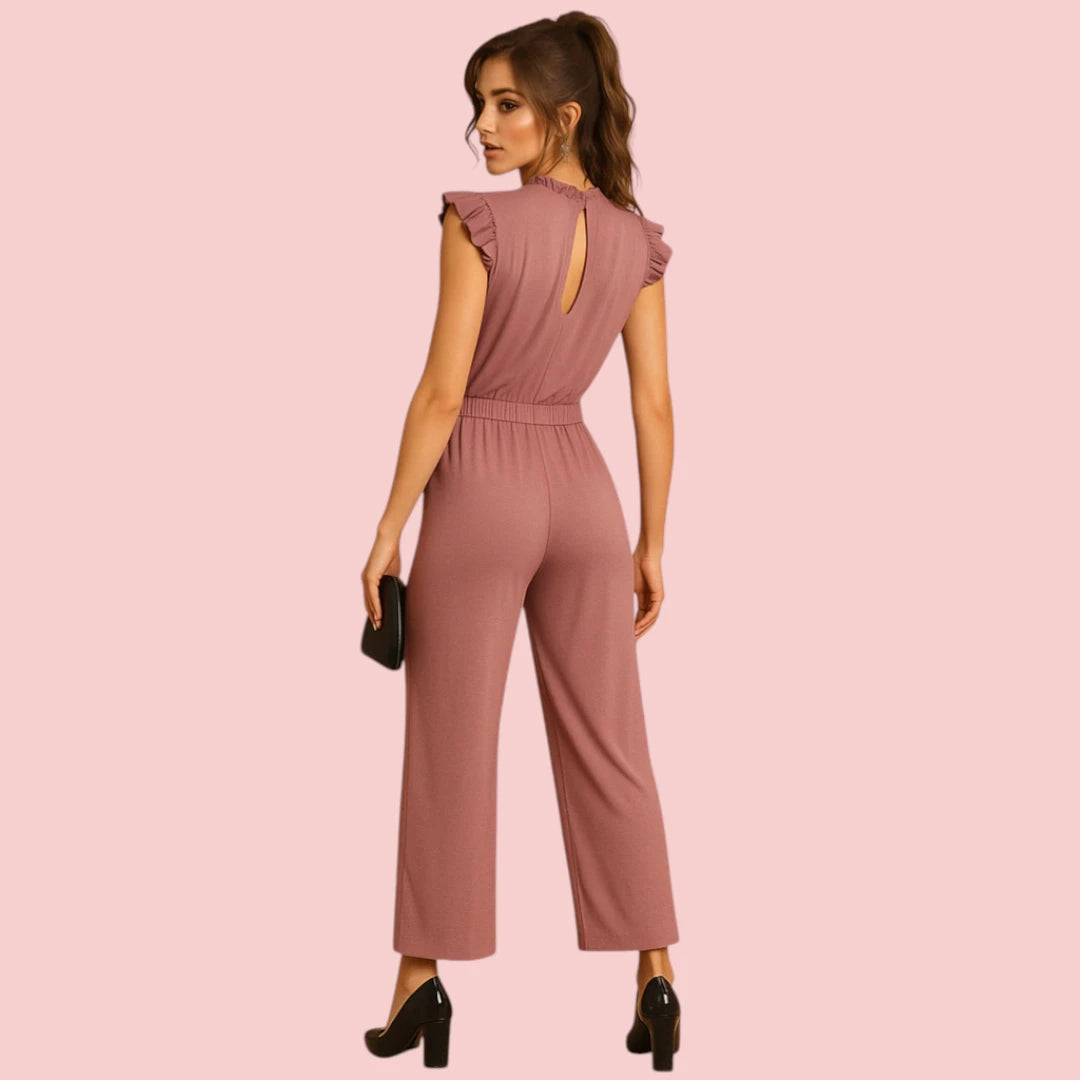 Dames Jumpsuit – Ceintuur in taille met kapmouwen voor een stijlvolle uitstraling