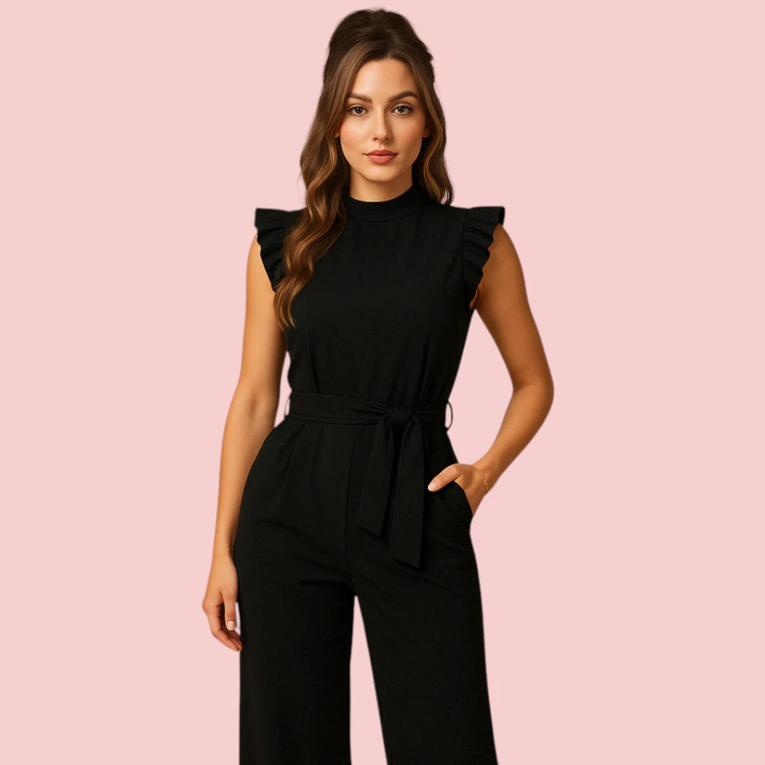 Dames Jumpsuit – Ceintuur in taille met kapmouwen voor een stijlvolle uitstraling