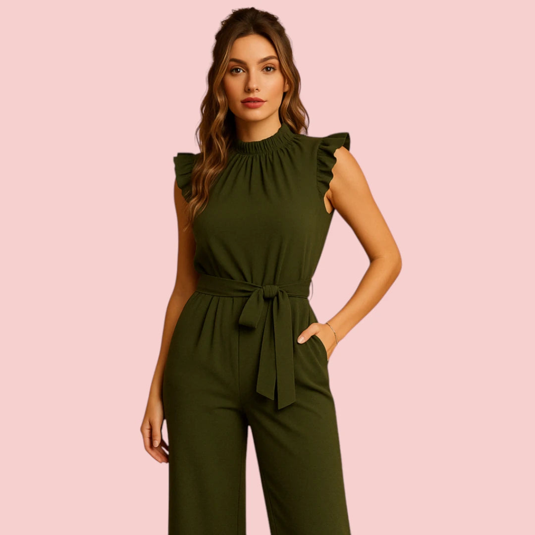 Dames Jumpsuit – Ceintuur in taille met kapmouwen voor een stijlvolle uitstraling