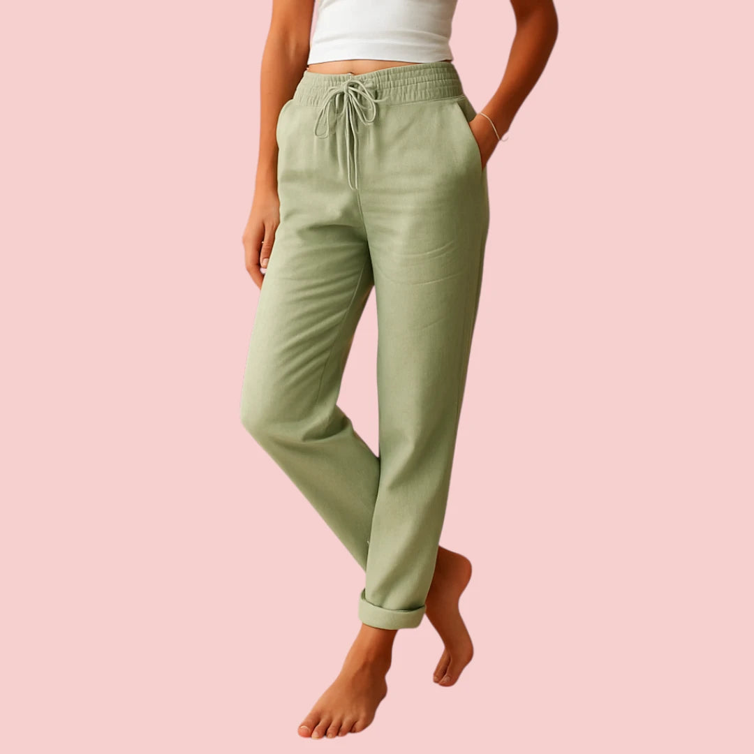 Dames Loungebroek – Hoge Taille en Oversized Pijpen