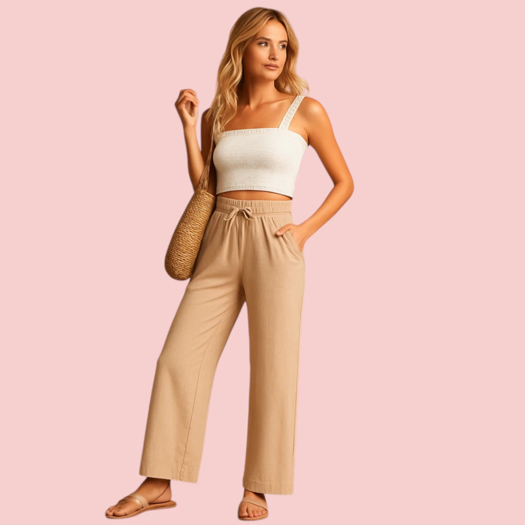 Dames Loungebroek – Hoge Taille en Oversized Pijpen