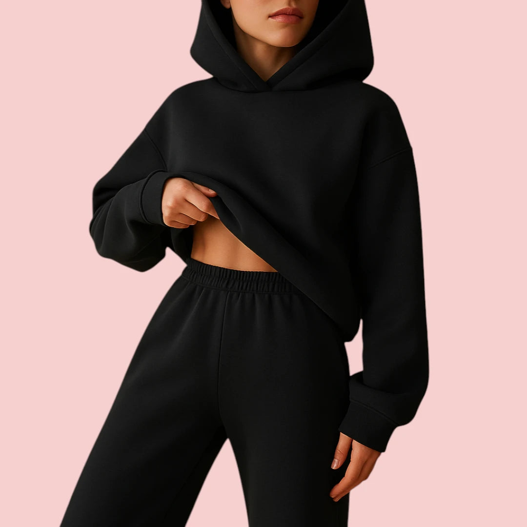 Dames Loungewear Set – Oversized Hoodie & Elastische Broek
