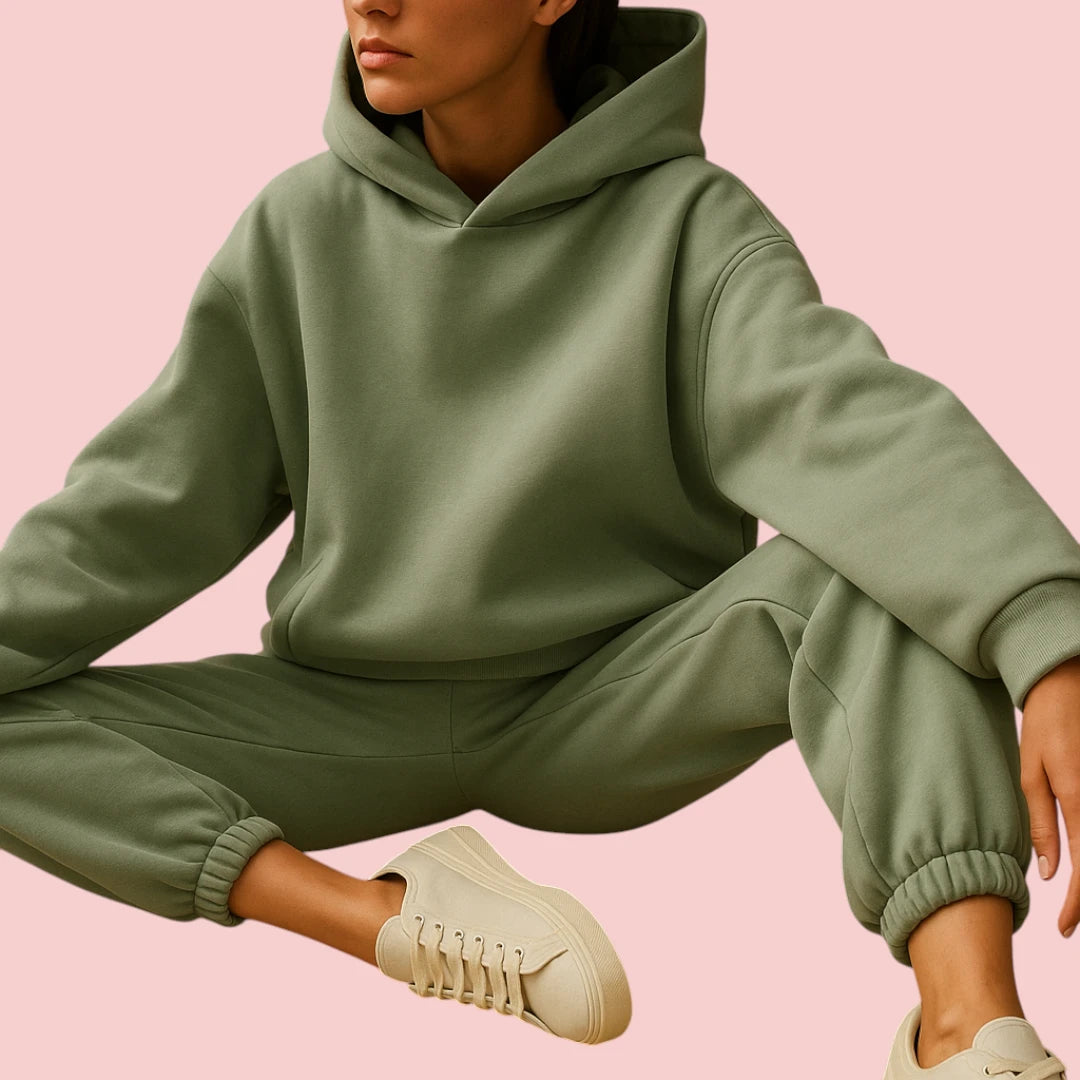 Dames Loungewear Set – Oversized Hoodie & Elastische Broek
