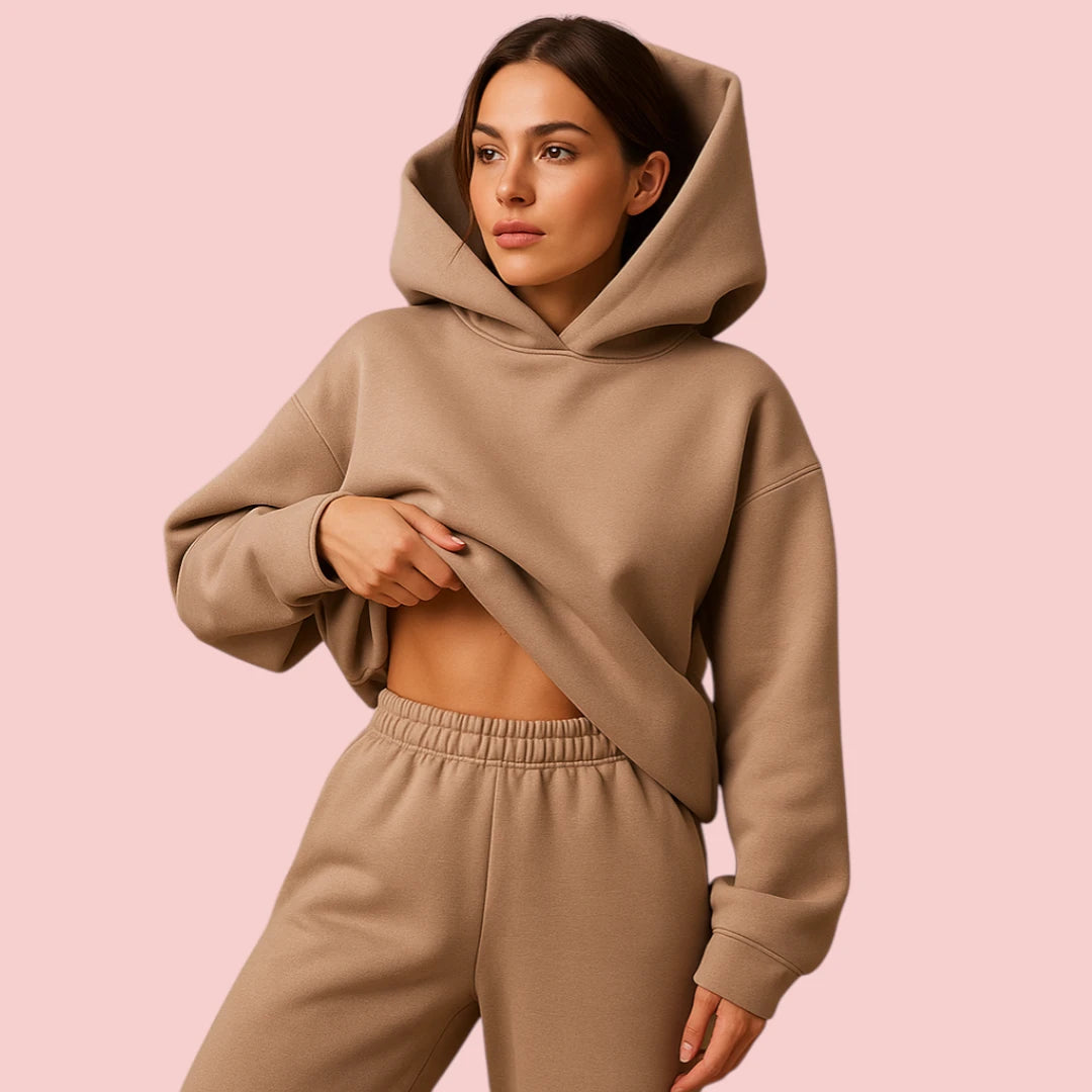 Dames Loungewear Set – Oversized Hoodie & Elastische Broek