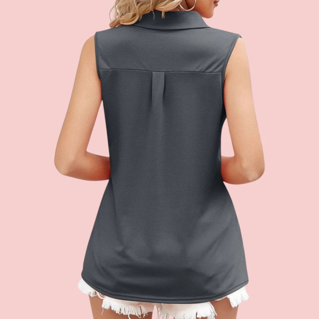 Dames Mouwloze Blouse Lichte En Luchtige Top