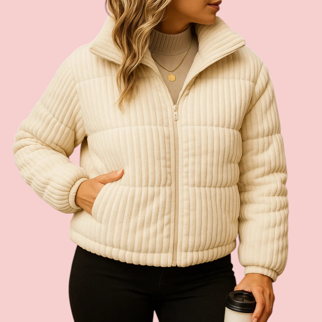 Dames Pufferjas – Lichtgewicht met Getailleerde Pasvorm en Ritssluiting