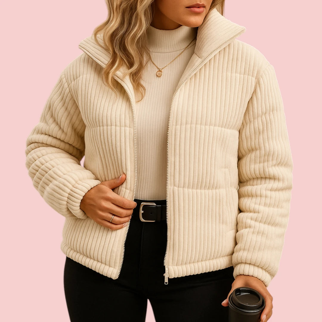 Dames Pufferjas – Lichtgewicht met Getailleerde Pasvorm en Ritssluiting