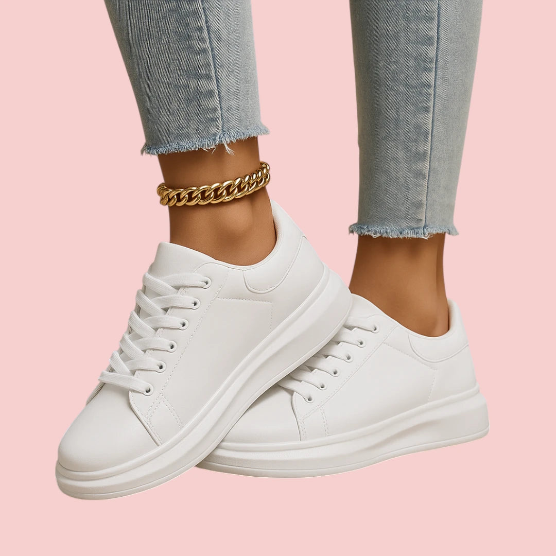 Dames Sneakers – Minimalistisch Leer voor Comfort