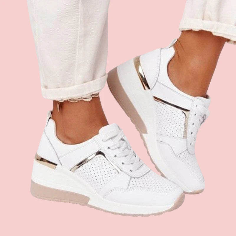 Dames Sneakers – Verhoogde Zool en Ademend Ontwerp voor Comfort tijdens Dagelijks Gebruik
