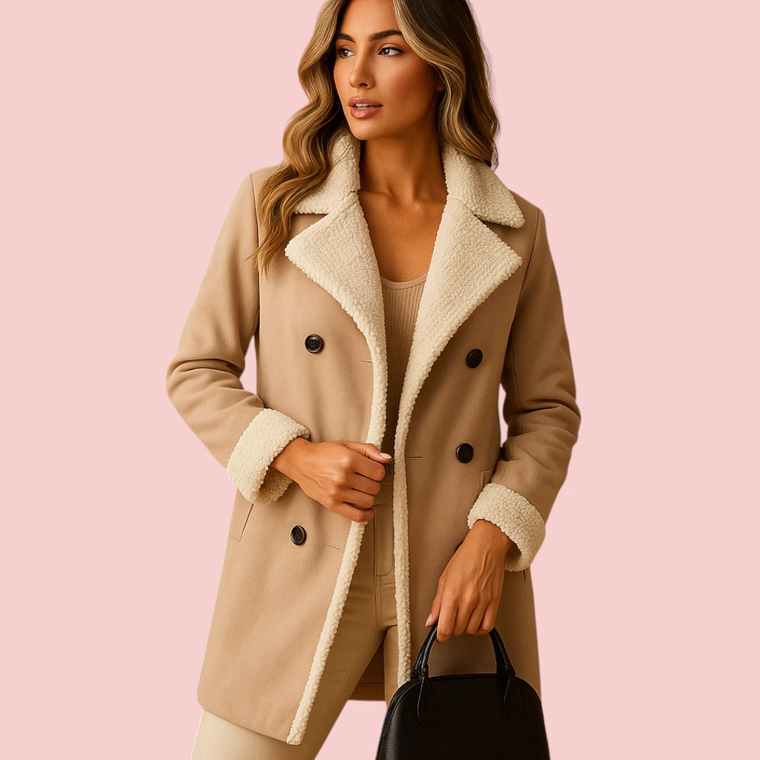 Dames Winterjas – Lange Kasjmier Jas met Klassieke Reverskraag