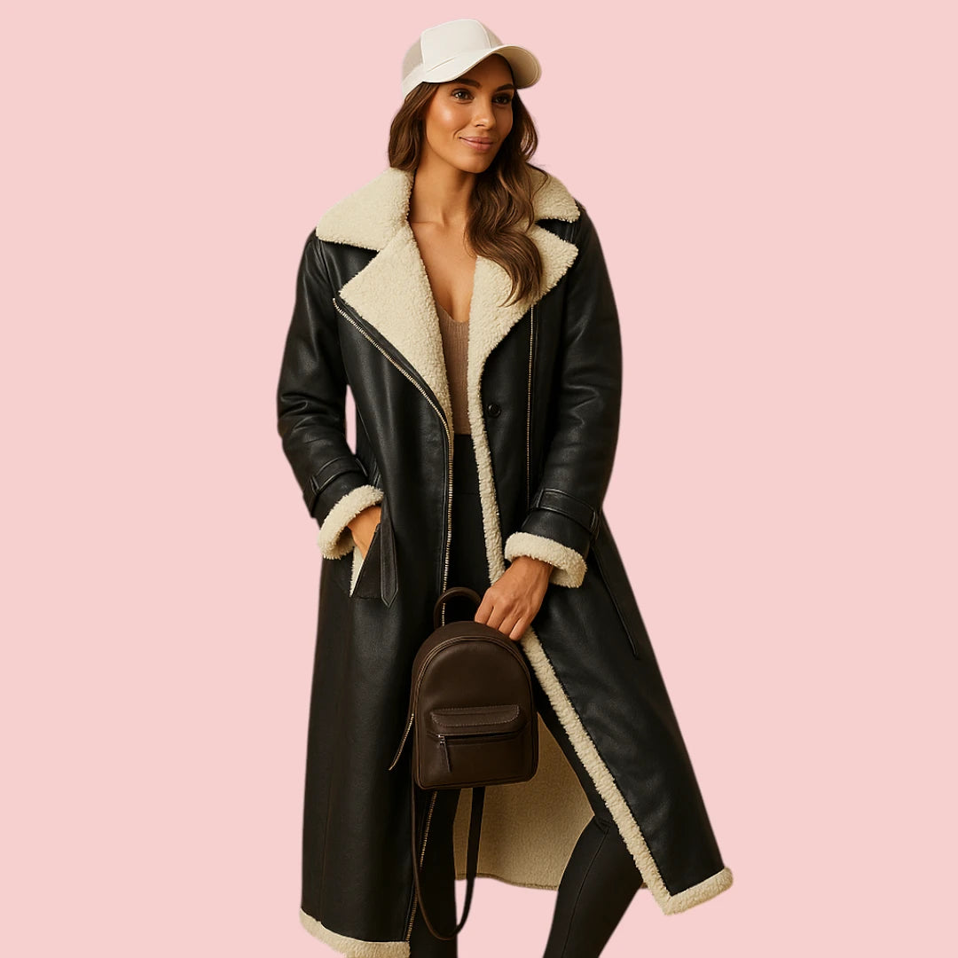 Dames Winterjas – Lange Kasjmier Jas met Klassieke Reverskraag