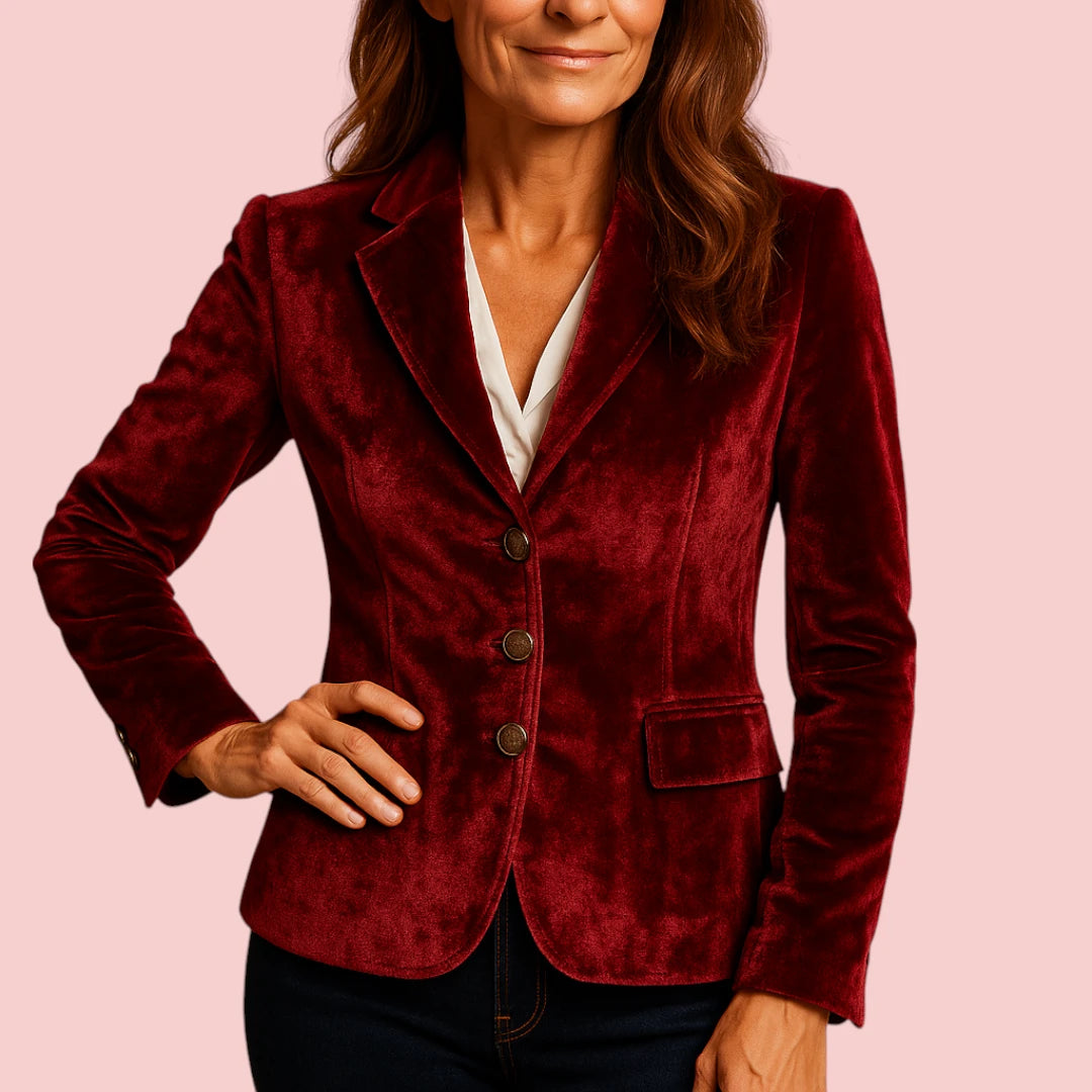 Dames Blazer – Fluweel & Klassieke Revers