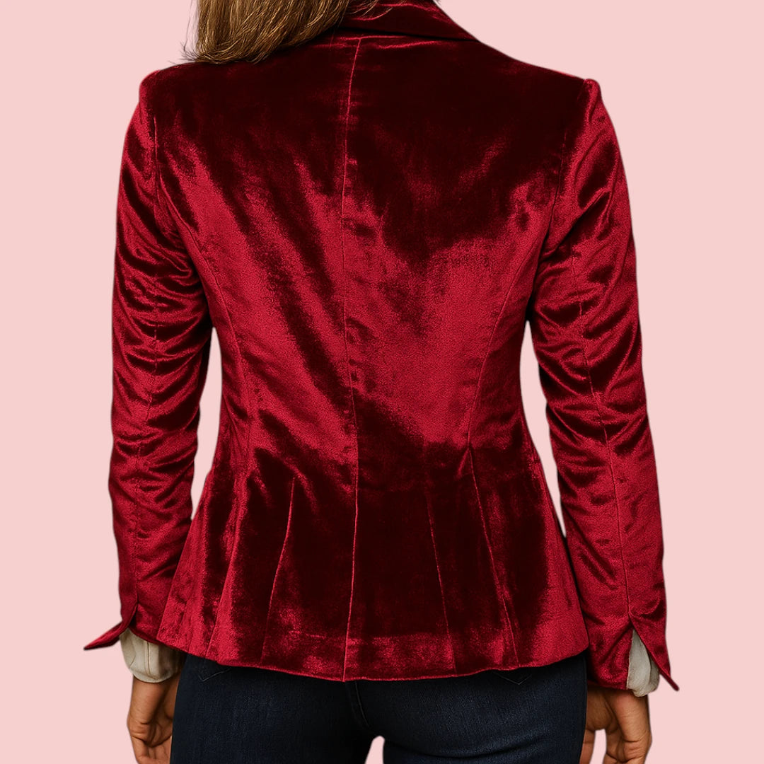 Dames Blazer – Fluweel & Klassieke Revers