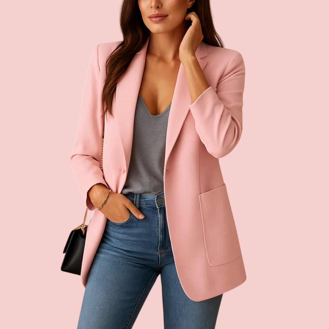 Dames Blazer – Getailleerde Pasvorm & Reverskraag