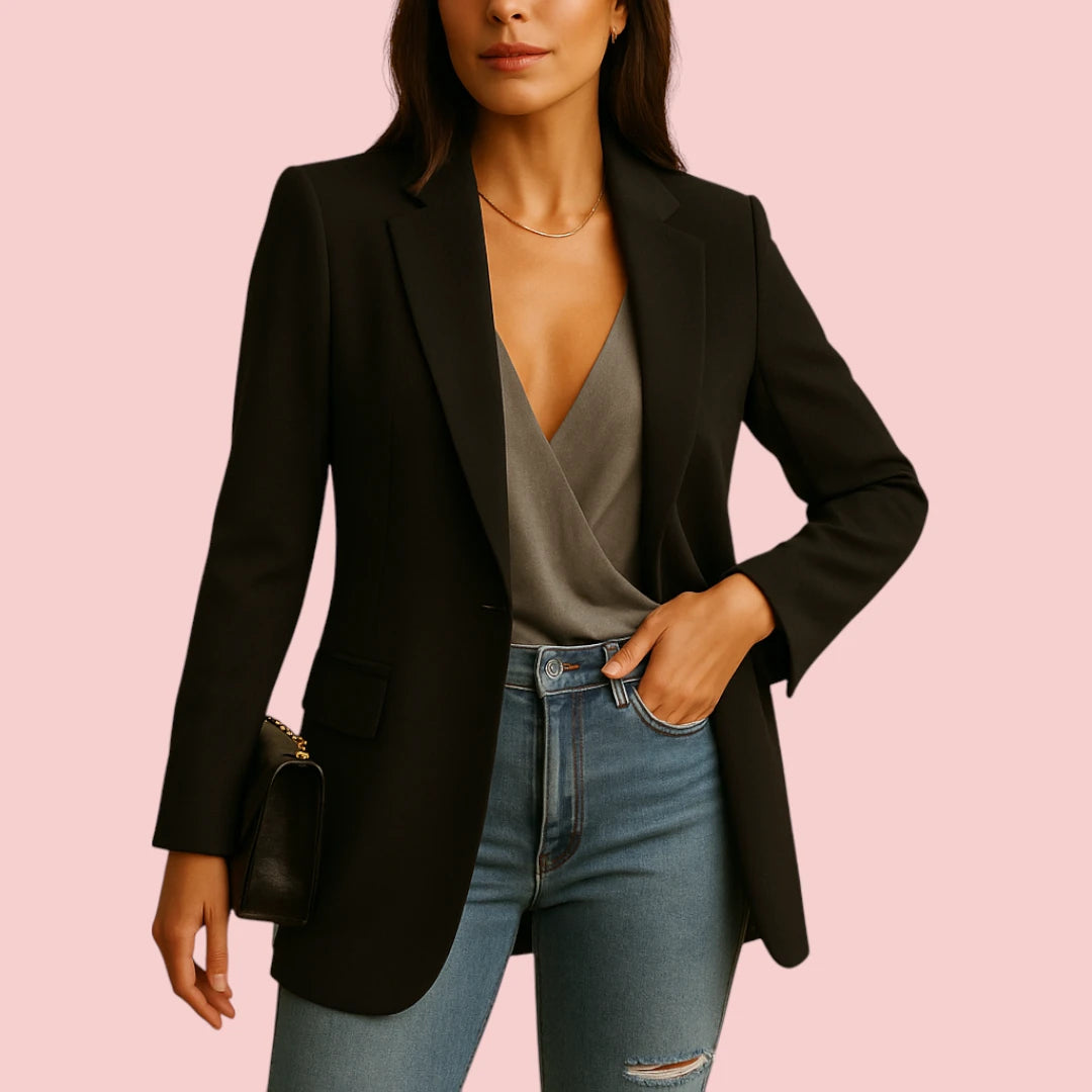 Dames Blazer – Getailleerde Pasvorm & Reverskraag