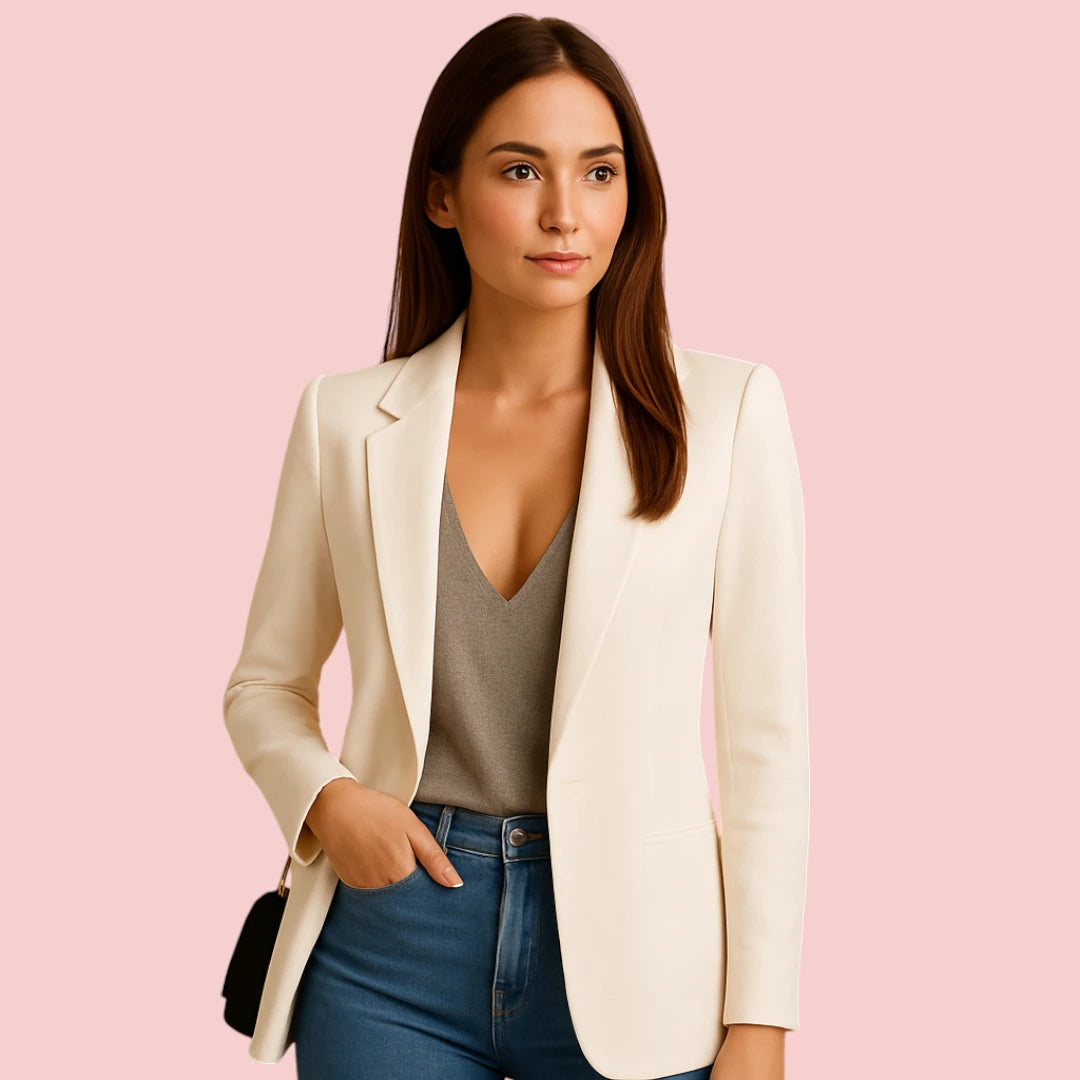 Dames Blazer – Getailleerde Pasvorm & Reverskraag