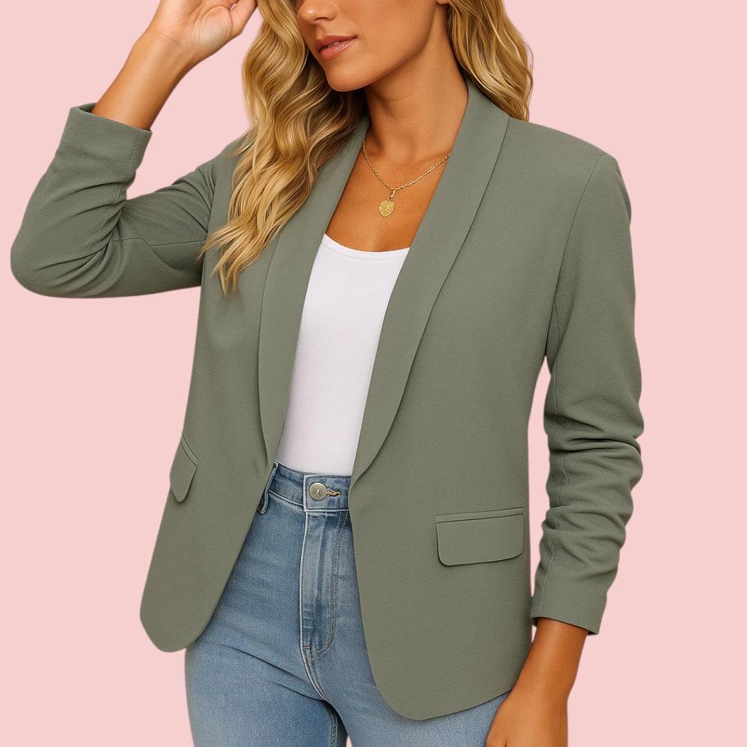 Dames Blazer – Open Reversmodel voor Casual & Nette Combinaties