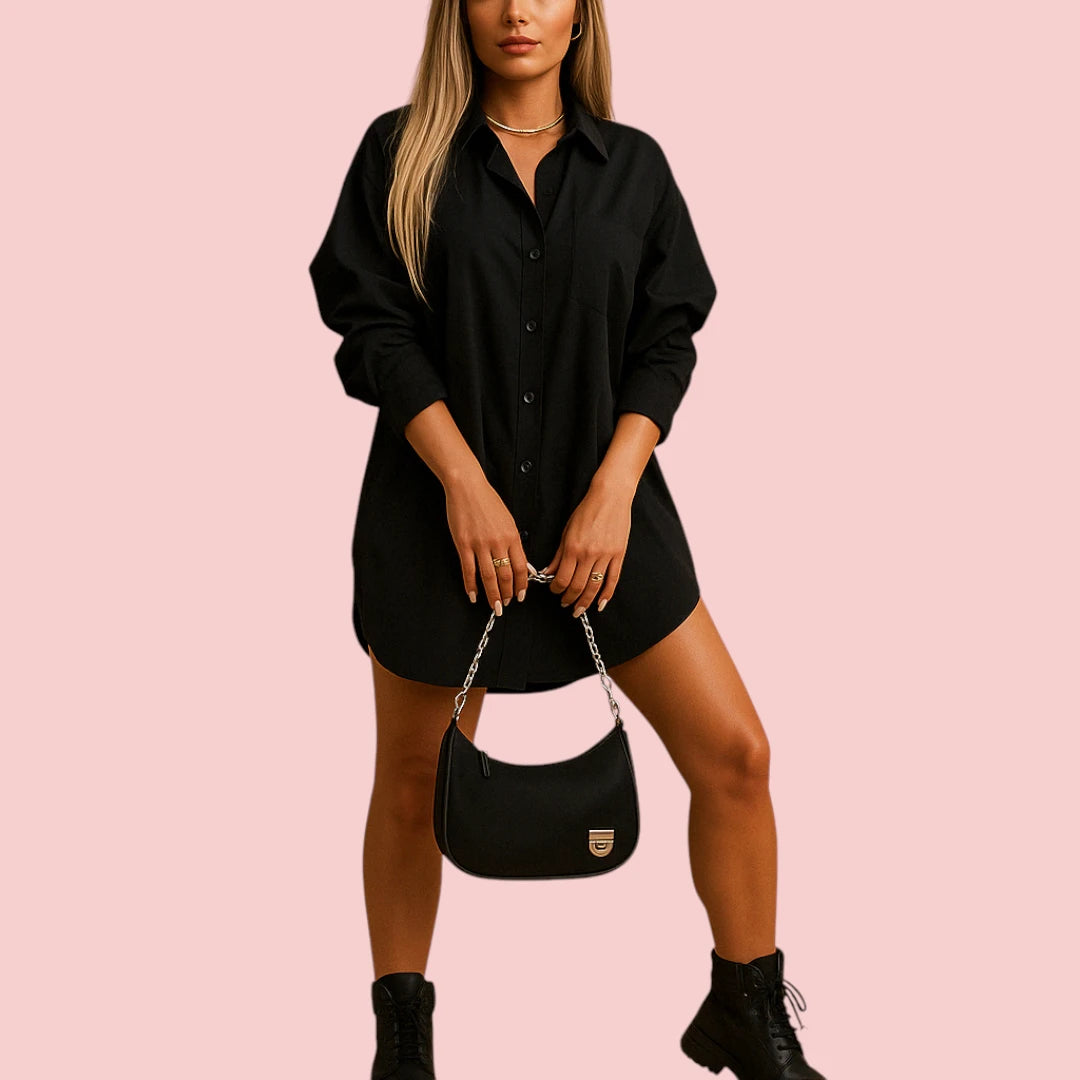 Dames Blouse set – Oversized Blouse met Lange Mouwen en Relaxte Pasvorm