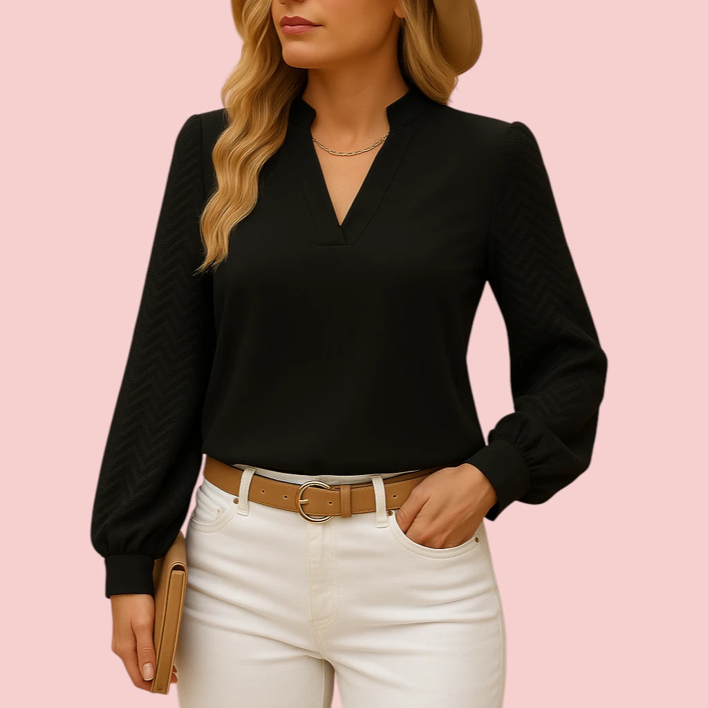 Dames Blouses – V-Hals & Lange Mouwen