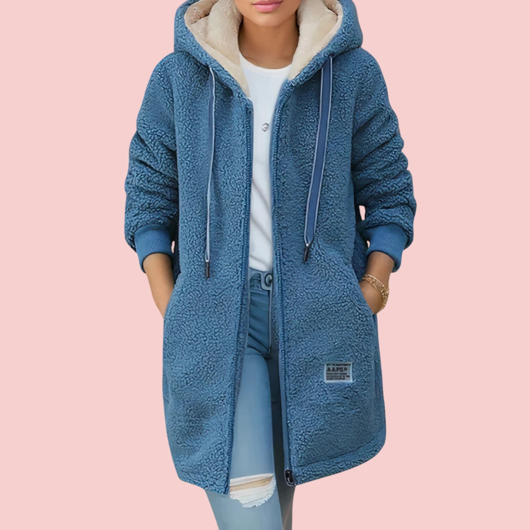 Dames Fleecejack Zacht En Warm Jack Met Capuchon Voor Buiten En Binnen