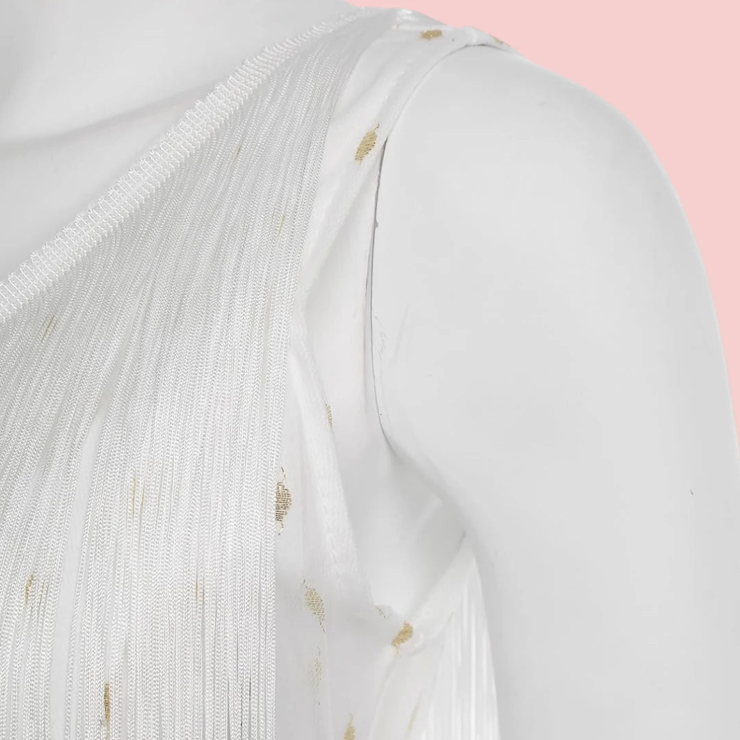 Dames Glitterjurk – V-Hals & Mouwloos