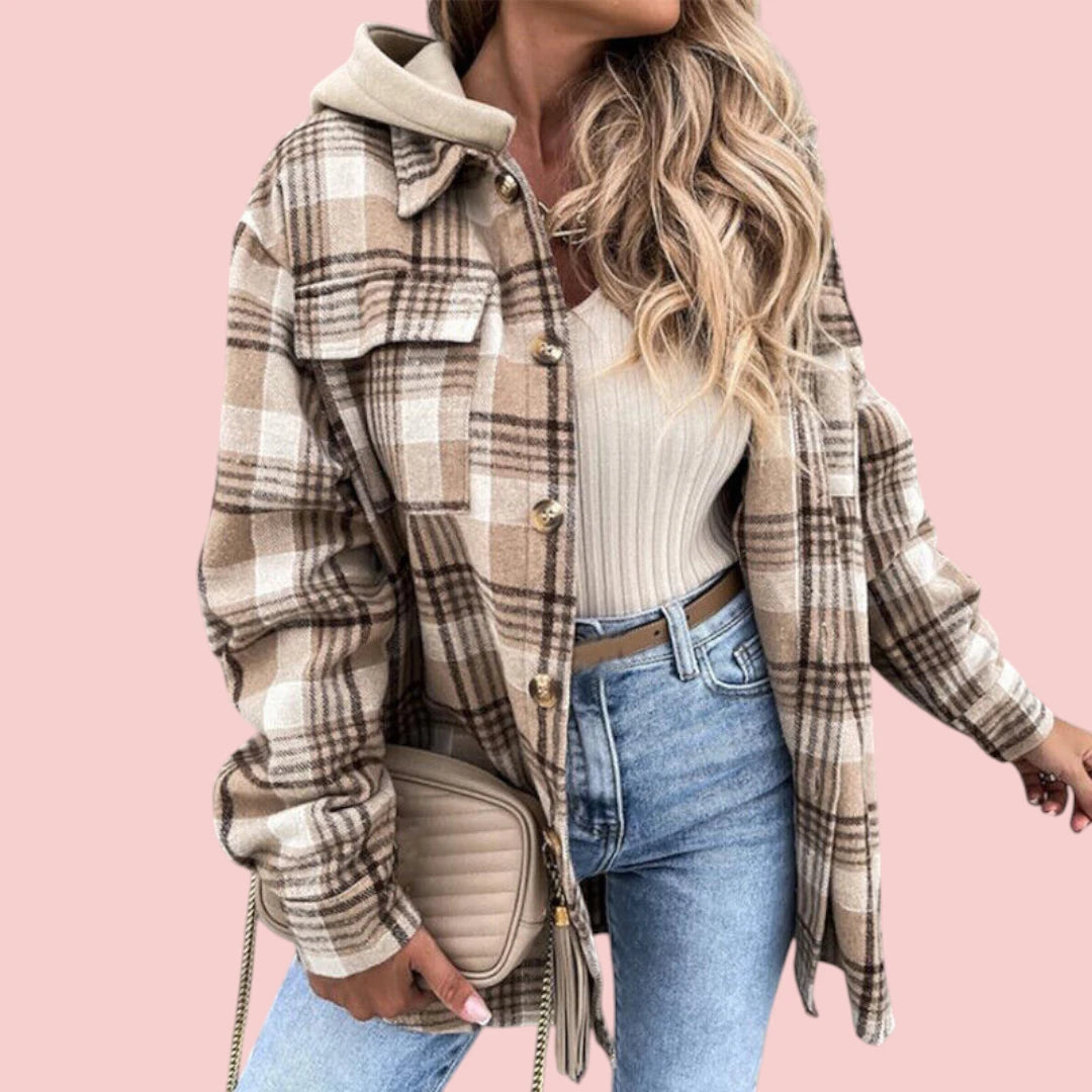 Dames Jas Geruite Stijlvolle Lichtgewicht Jas Voor Koele Zomeravonden En Casual Outfits