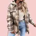 Dames Jas Geruite Stijlvolle Lichtgewicht Jas Voor Koele Zomeravonden En Casual Outfits