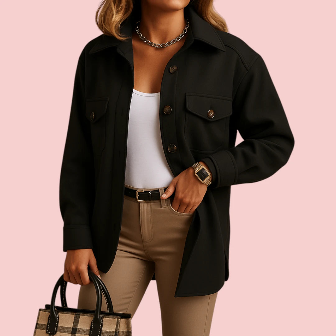 Dames Jas – Wind en waterdicht met kraag en knoopsluiting