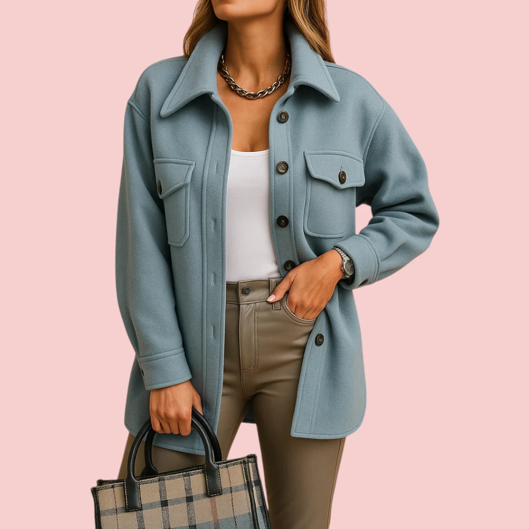 Dames Jas – Wind en waterdicht met kraag en knoopsluiting