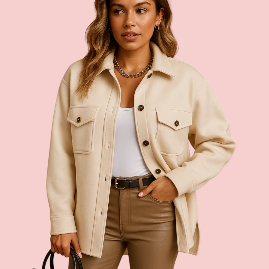 Dames Jas – Wind en waterdicht met kraag en knoopsluiting