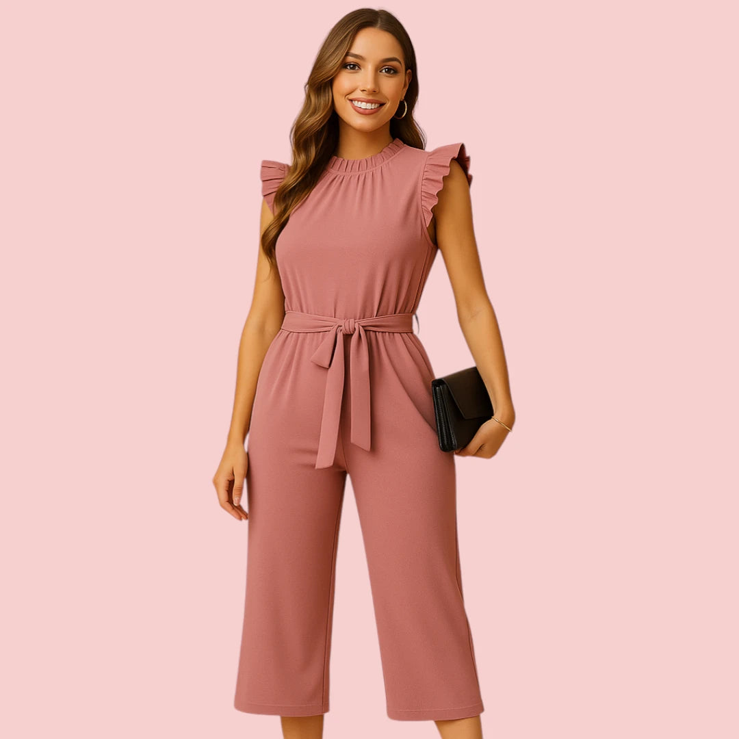Dames Jumpsuit – Ceintuur in taille met kapmouwen voor een stijlvolle uitstraling