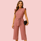 Dames Jumpsuit – Ceintuur in taille met kapmouwen voor een stijlvolle uitstraling