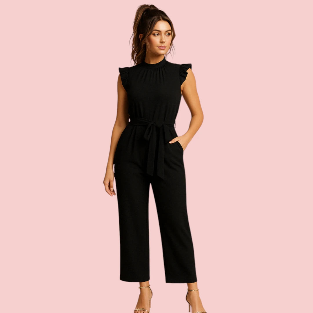 Dames Jumpsuit – Ceintuur in taille met kapmouwen voor een stijlvolle uitstraling