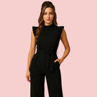 Dames Jumpsuit – Ceintuur in taille met kapmouwen voor een stijlvolle uitstraling