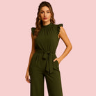 Dames Jumpsuit – Ceintuur in taille met kapmouwen voor een stijlvolle uitstraling