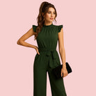 Dames Jumpsuit – Ceintuur in taille met kapmouwen voor een stijlvolle uitstraling