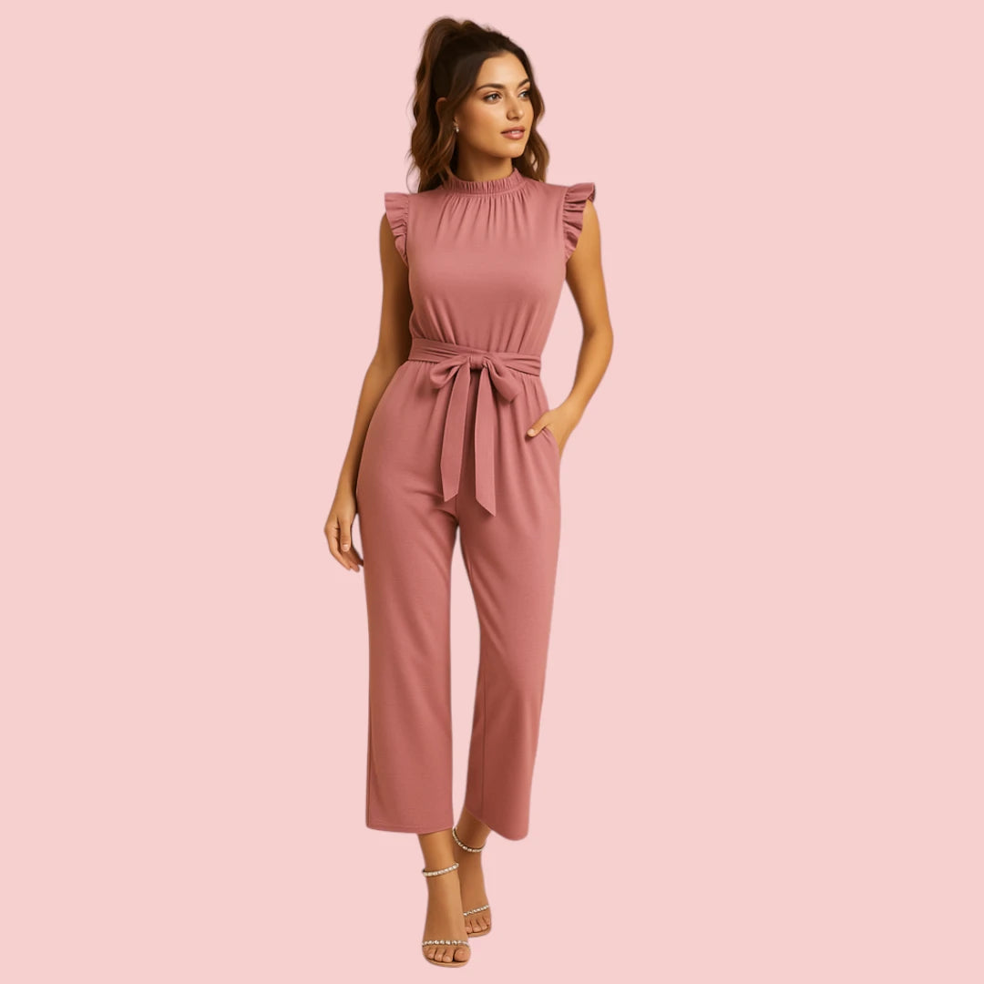 Dames Jumpsuit – Ceintuur in taille met kapmouwen voor een stijlvolle uitstraling