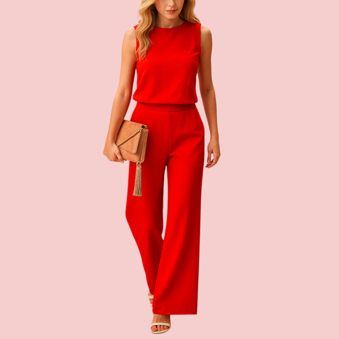 Dames Jumpsuit – Zachte Stof & Wijde Pijpen voor Elegant Draagcomfort