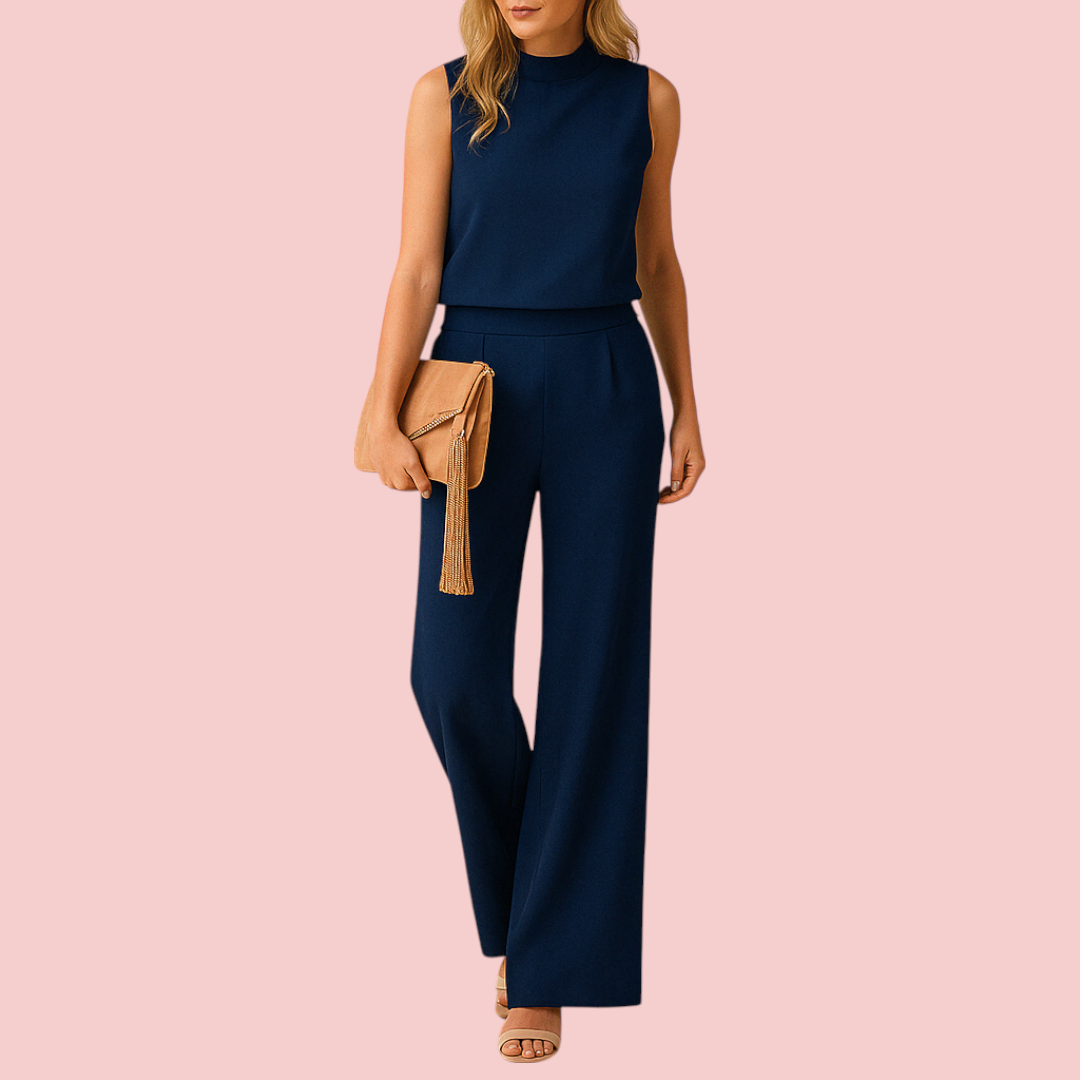 Dames Jumpsuit – Zachte Stof & Wijde Pijpen voor Elegant Draagcomfort