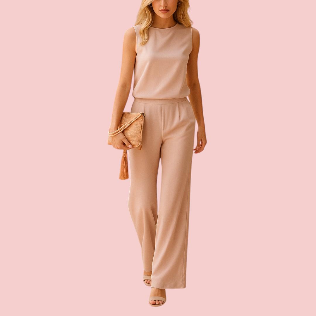 Dames Jumpsuit – Zachte Stof & Wijde Pijpen voor Elegant Draagcomfort
